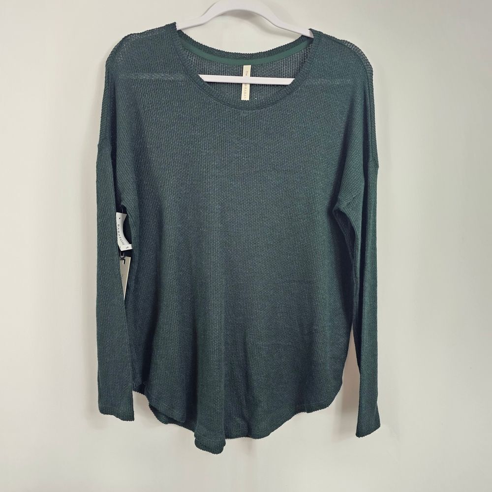 NWT Aritzia The Group By Babaton Soft Waffle Longsleeve Top in Scarab - Size S